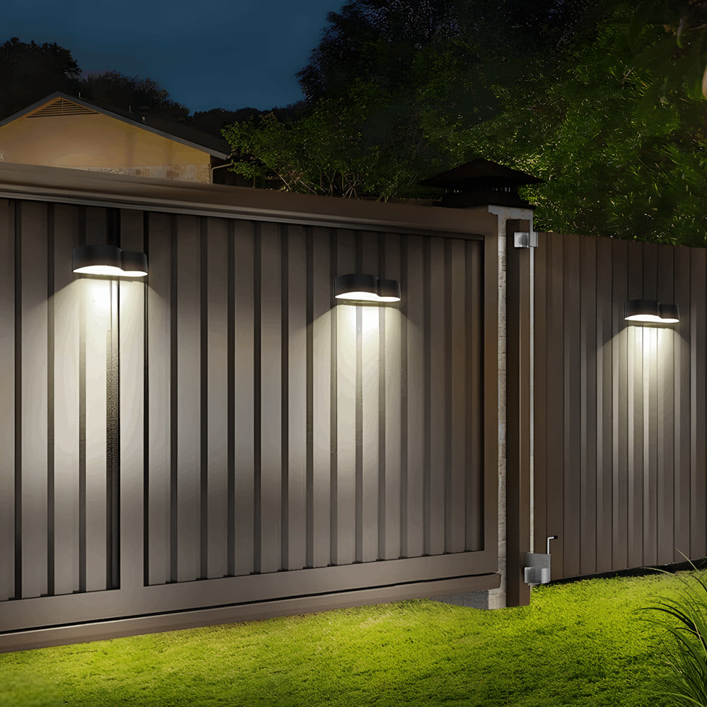 Modern Solar Outdoor Wall Wash Light Set of 4, IP65 Waterproof