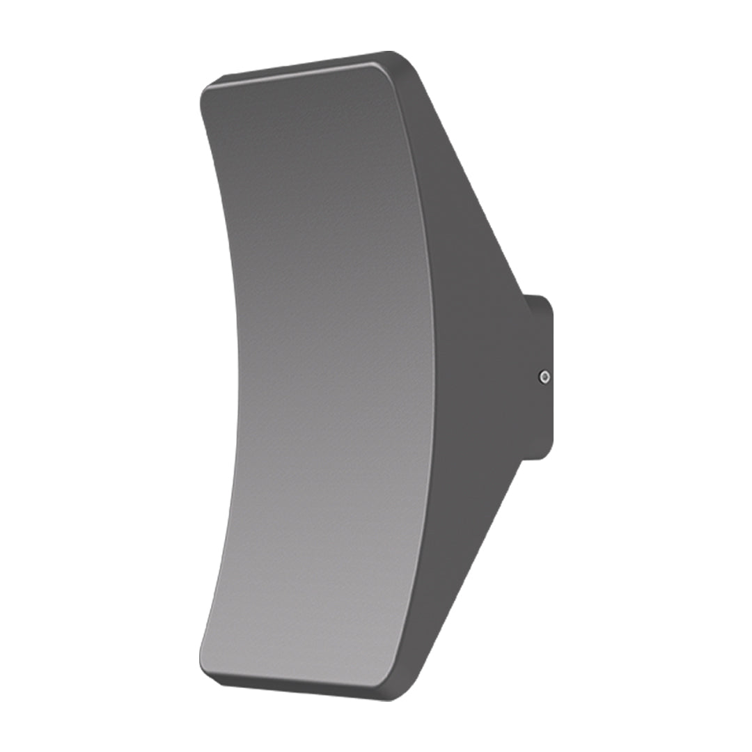 Minimalist LED Outdoor Wall Sconce in Sand Gray Aluminum