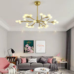 Novelty Iron Chandelier With 30 Light Glass Orbs Bubble 33 Wide Led Lighting