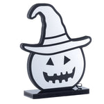 Enchanted Pumpkin LED Table Lamp with Witch Hat in Acrylic