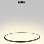 Round Geometric 30 Watt Single Ring Integrated Led Modern Bedroom Pendant