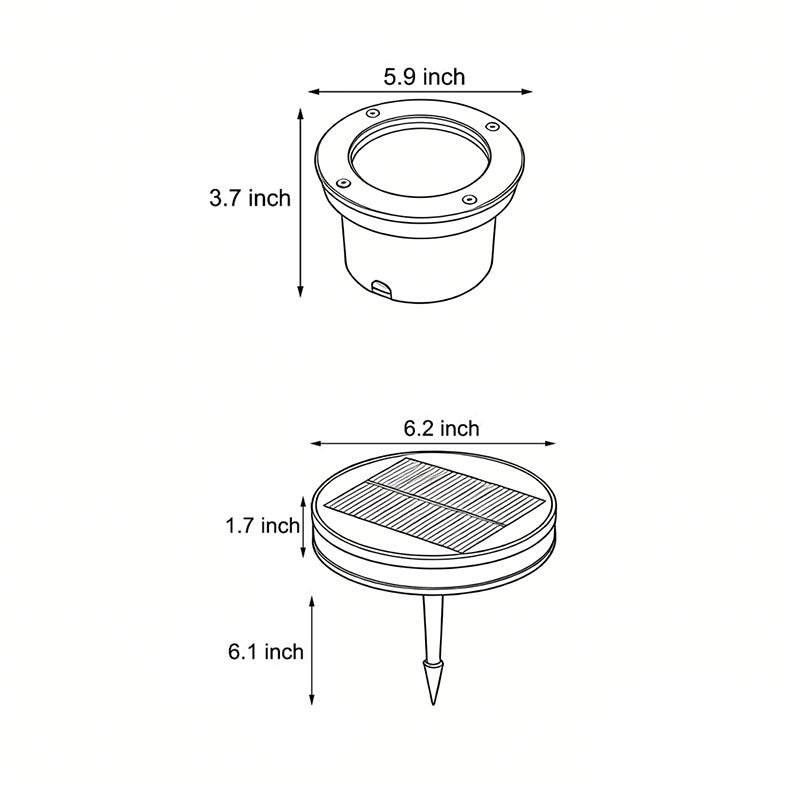 Modern Solar In-Ground Lights | Flat Aluminum LED Path Lighting