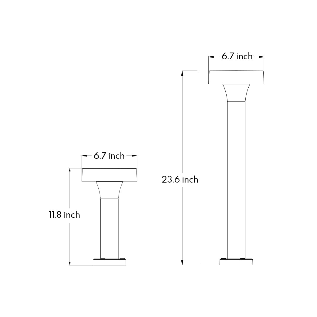 Modern Outdoor Bollard Light – Minimalist Aluminum Pathway Lamp