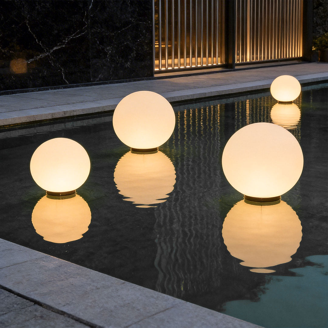 Lunar Acrylic LED Landscape Light – Modern Outdoor Garden Sphere