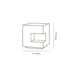 Modern Square LED Outdoor Floor Light Box in Black Aluminum