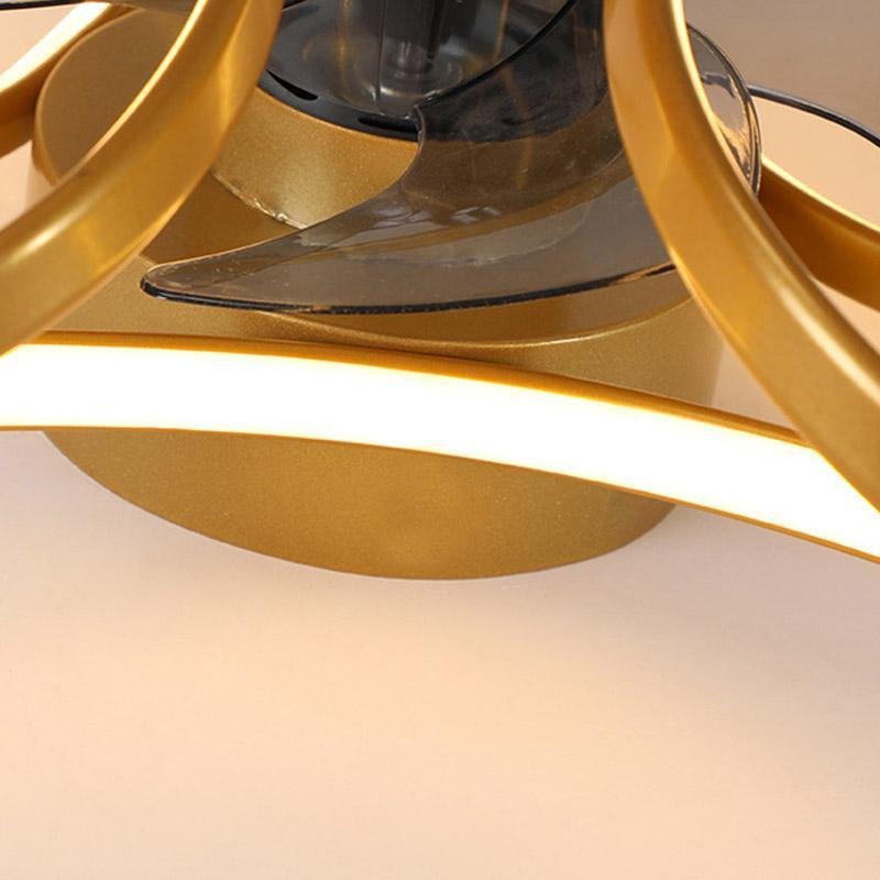 Modern Flower LED Ceiling Fan Light with Remote Control