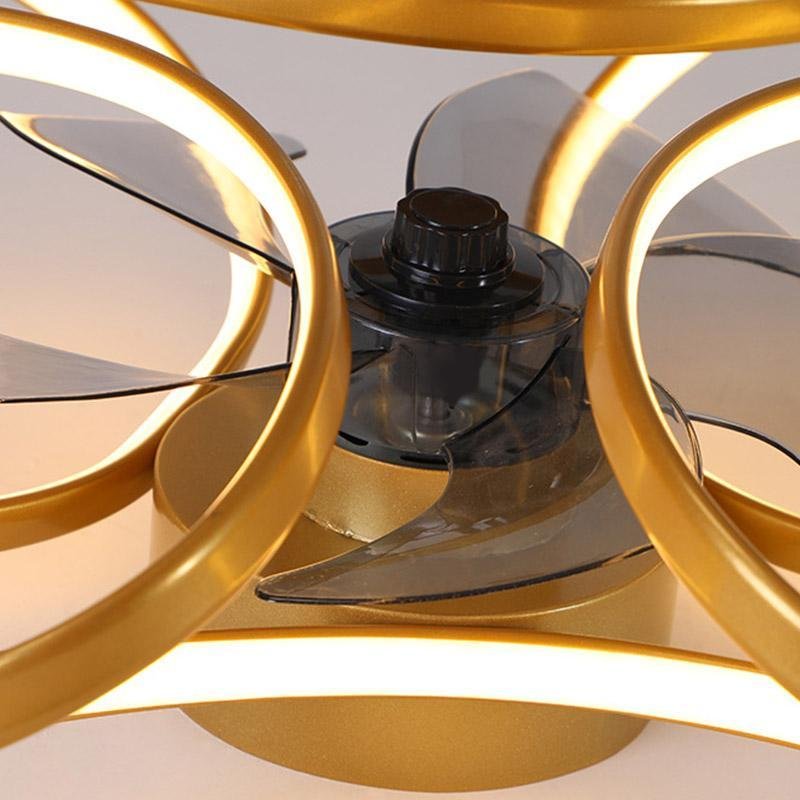 Modern Flower LED Ceiling Fan Light with Remote Control