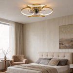 Modern Flower LED Ceiling Fan Light with Remote Control