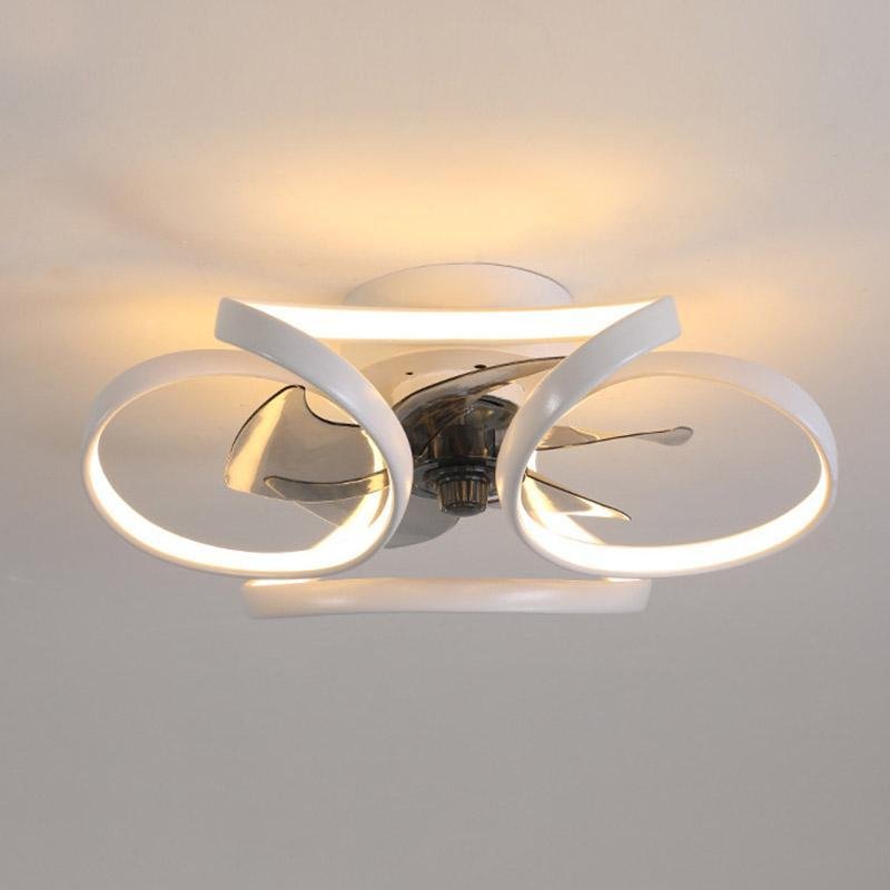 Modern Flower LED Ceiling Fan Light with Remote Control