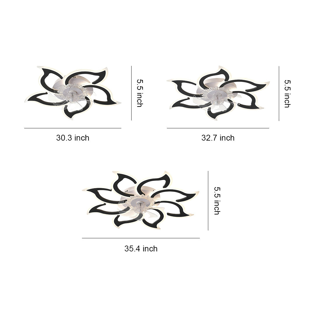 AuraSilent Ceiling Fan Light – Minimalist LED Flush Mount with Whisper-Quiet Motor