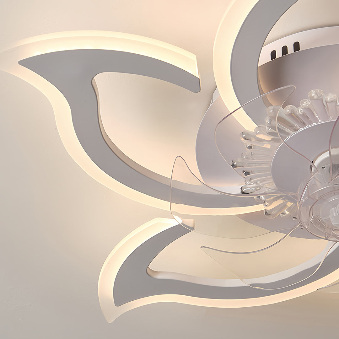 AuraSilent Ceiling Fan Light – Minimalist LED Flush Mount with Whisper-Quiet Motor