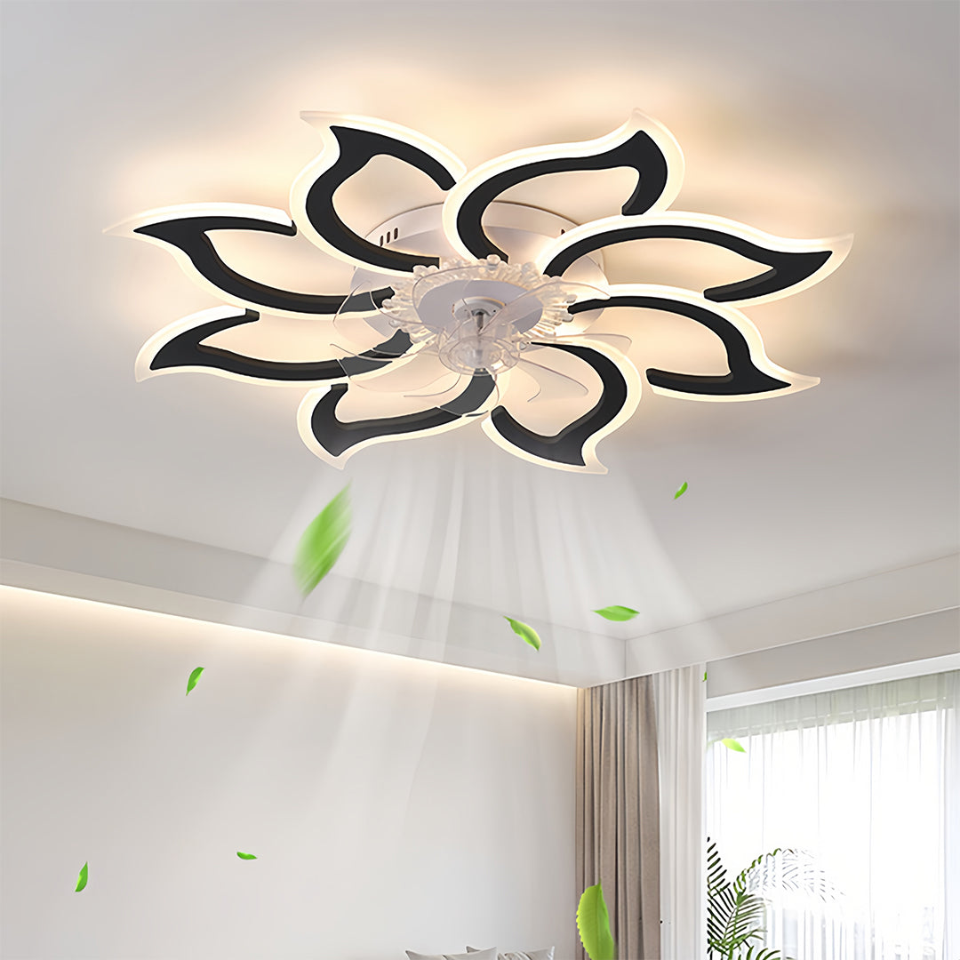 AuraSilent Ceiling Fan Light – Minimalist LED Flush Mount with Whisper-Quiet Motor