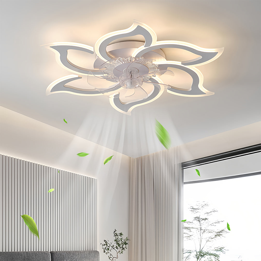 AuraSilent Ceiling Fan Light – Minimalist LED Flush Mount with Whisper-Quiet Motor