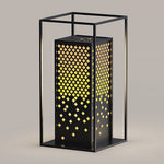 Artisan Brown Stainless Steel Outdoor Garden Light with Floral Cutwork
