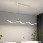 Wave Linear LED Pendant Light – Modern Aluminum Suspension Lamp