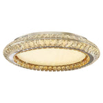 Lumière Flush Mount Crystal Ceiling Light in Titanium Gold
