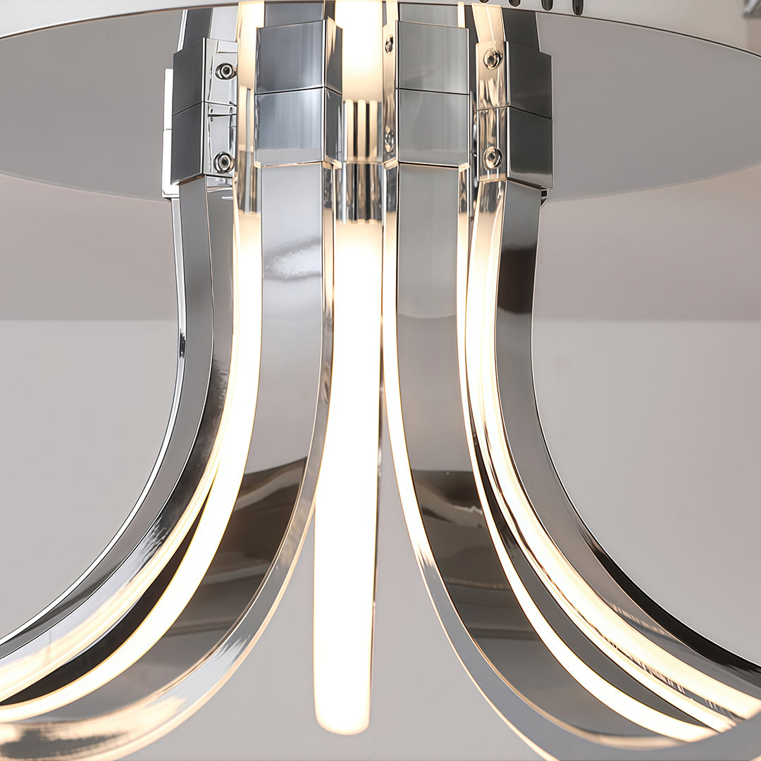 Nordic LED Flush Mount Ceiling Light with Dimmable Silicone Shade