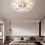 Nordic LED Flush Mount Ceiling Light with Dimmable Silicone Shade
