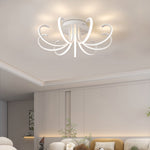 Nordic LED Flush Mount Ceiling Light with Dimmable Silicone Shade