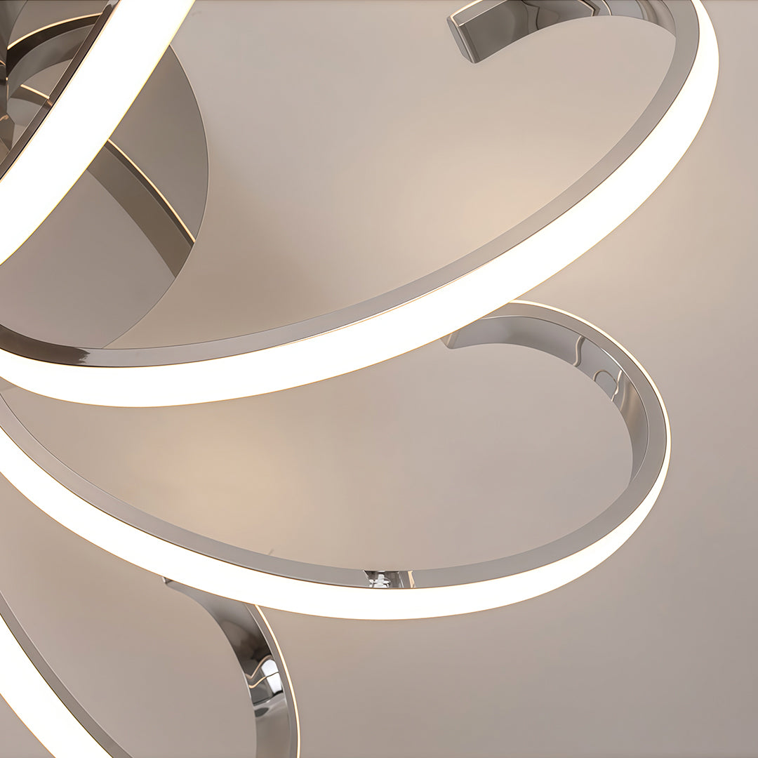 Nordic LED Flush Mount Ceiling Light with Dimmable Silicone Shade