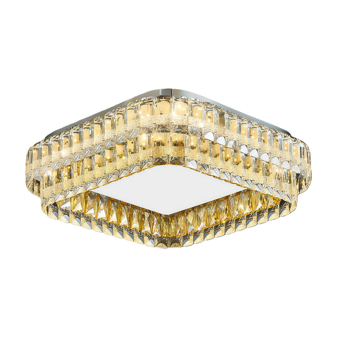 Lumière Crystal Flush Mount Ceiling Light in Chrome