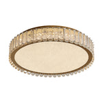 Luxury Crystal Flush Mount Ceiling Light with Chrome Frame and LED