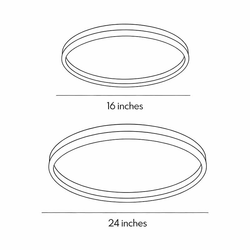 Modern Black Aluminum LED Flush Mount Ceiling Light with Dimmable Ring Design