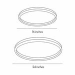 Modern Black Aluminum LED Flush Mount Ceiling Light with Dimmable Ring Design