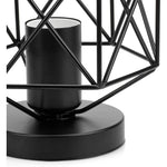 Aurelia Wire Frame Lantern Semi-Flush Ceiling Light in Matte Black