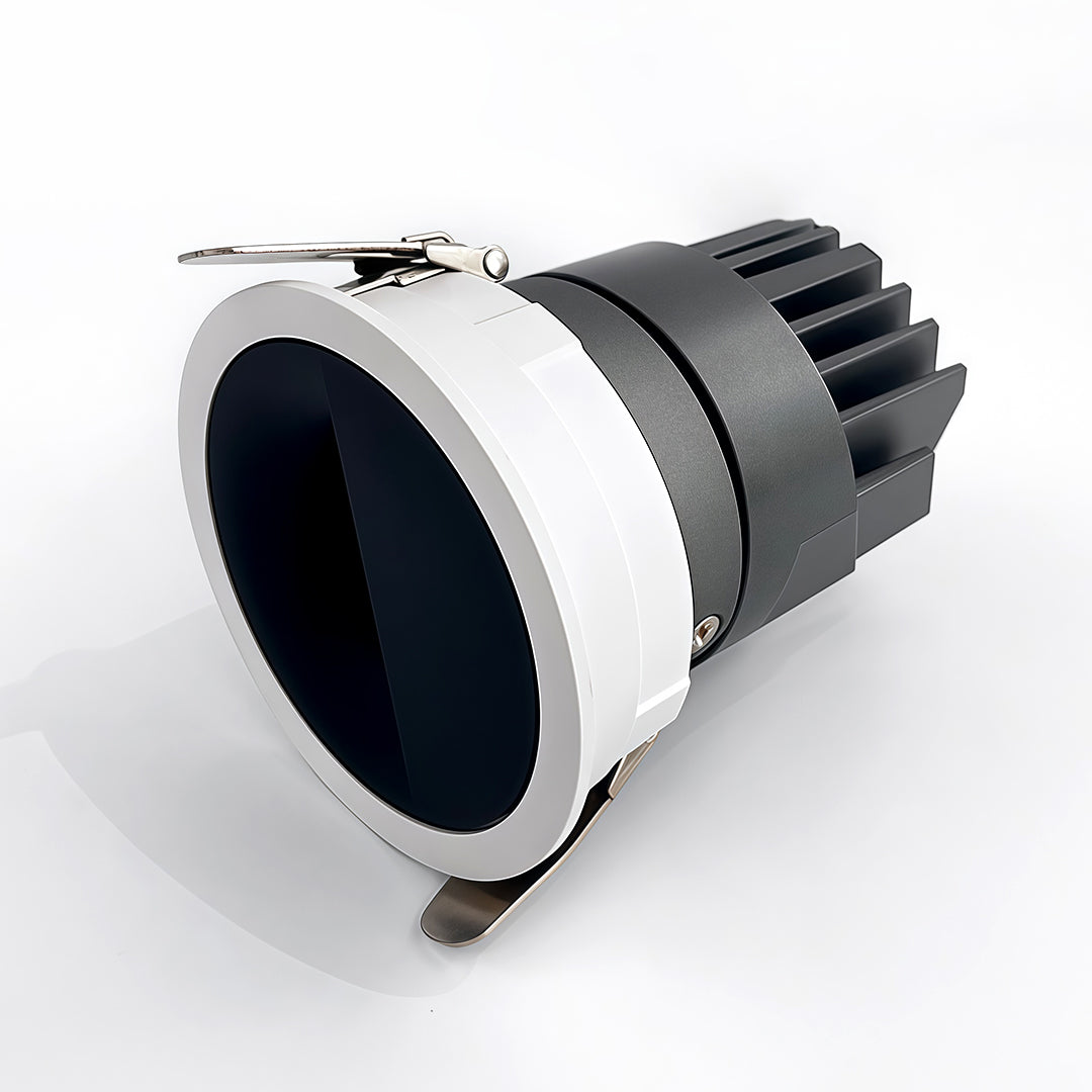 Recessed Adjustable LED Spotlights with Anti-Glare Deep Cup, Black Aluminum