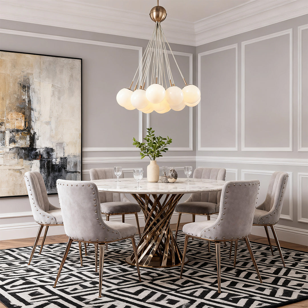 Bubble Glass Chandelier Nordic Gold Modern Pendant Light