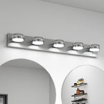 Chrome LED Vanity Light for Bathroom Mirror, Modern Minimalist Wall Mount