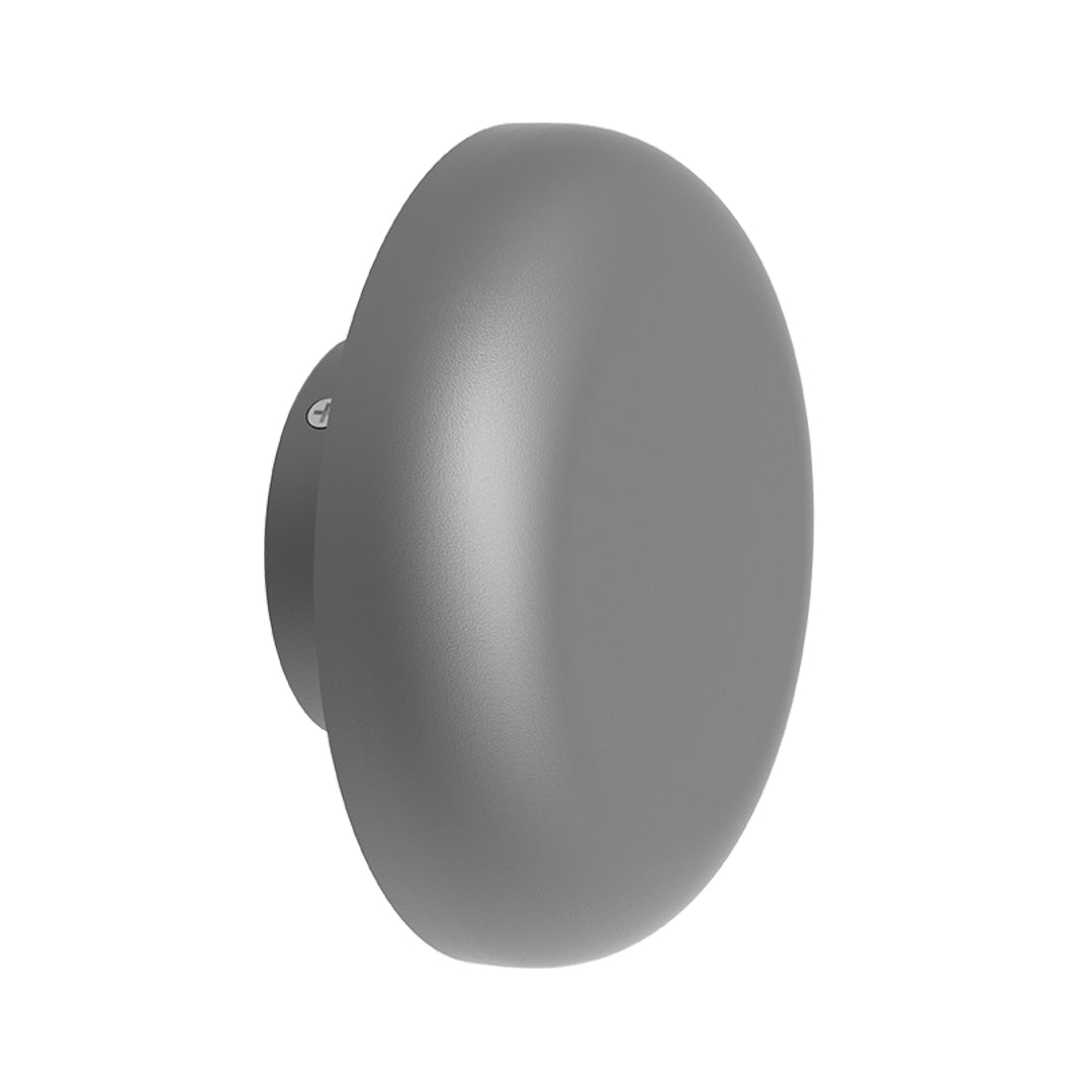 Minimalist Geometric Outdoor Wall Sconce in Gray Die-Cast Aluminum