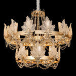 French Crystal Chandelier in Champagne Gold for Elegant Interiors