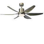 Frequency Conversion 66 Inch Silent Ceiling Fan Lamp 24W Dimming With Remote Control