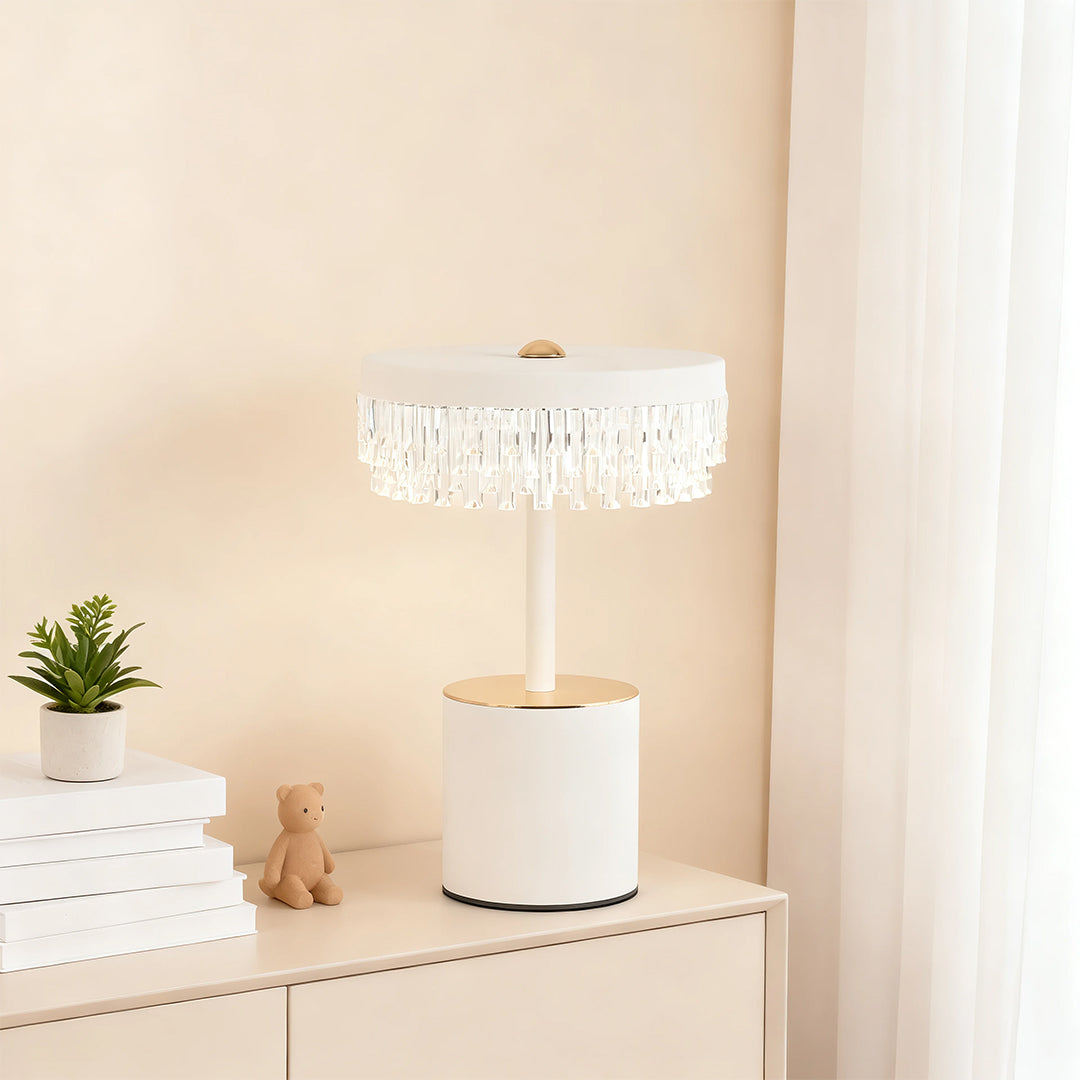 Fringe Table Lamp – Minimalist Rechargeable LED Desk Light