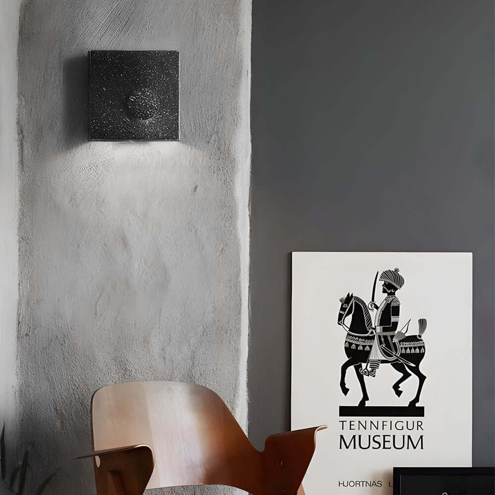 Eclipse Frosted Cement LED Wall Sconce for Modern Interiors