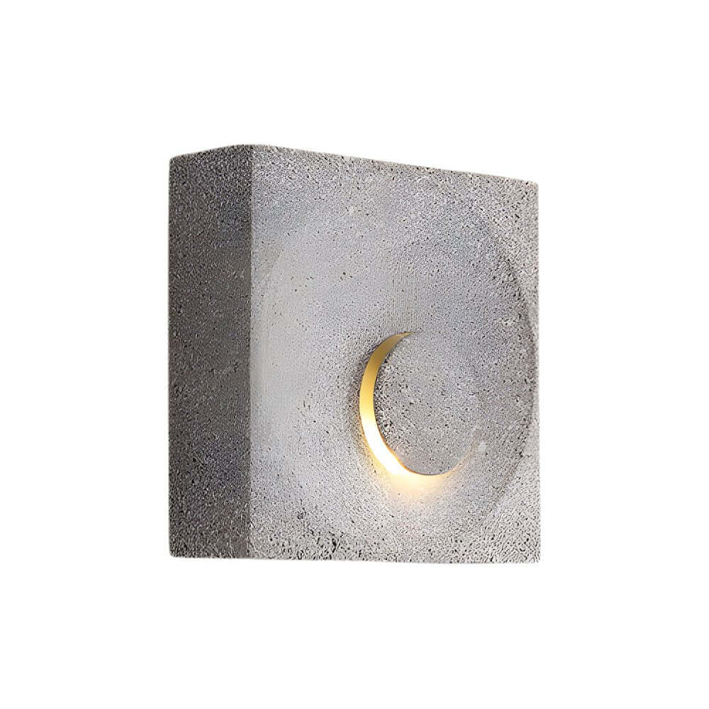 Eclipse Frosted Cement LED Wall Sconce for Modern Interiors