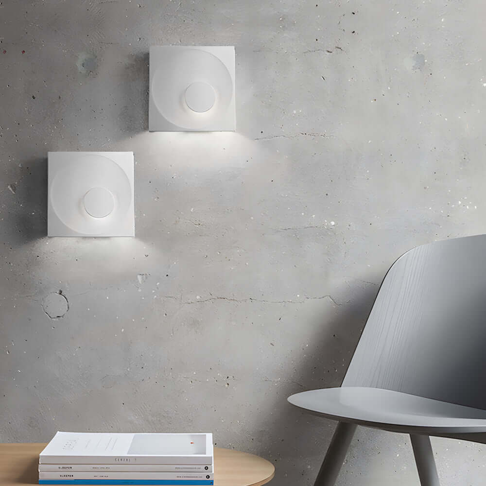Eclipse Frosted Cement LED Wall Sconce for Modern Interiors
