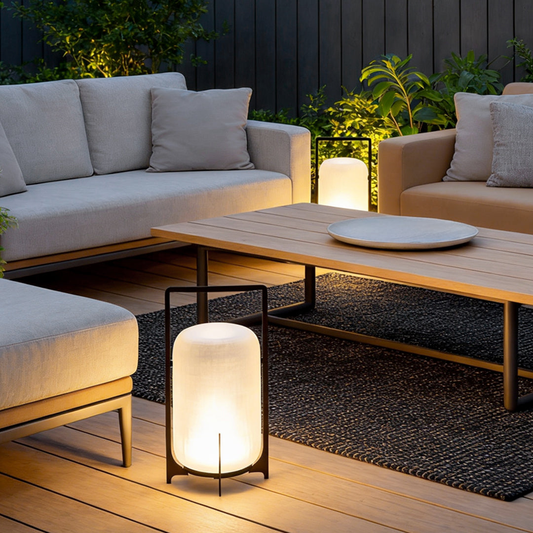 Aria Outdoor Portable LED Lantern with Handle – Modern Waterproof Design