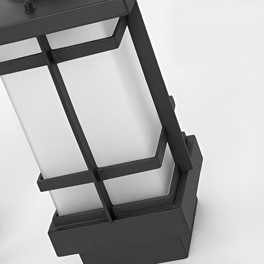Modern 2-Head Outdoor Post Light in Black, Waterproof Aluminum
