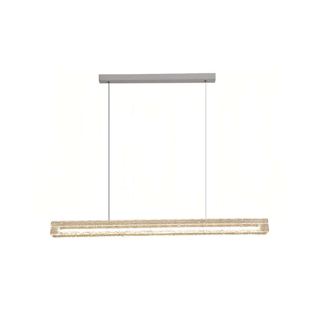 Modern White Linear Pendant Light with Frosted Acrylic Shade for Kitchen Island and Dining Room
