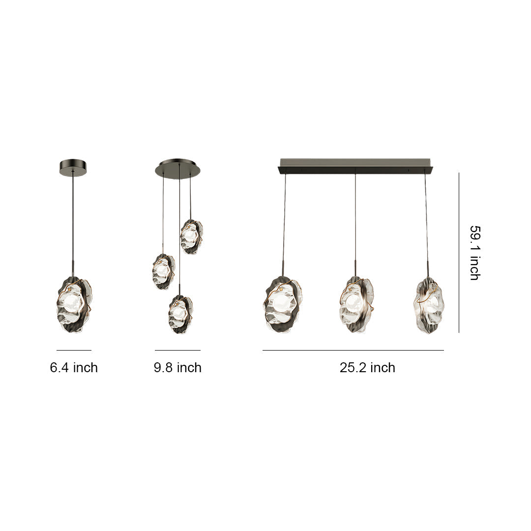 Lumina Glass Pendant Light – Minimalist Adjustable LED Ceiling Lamp