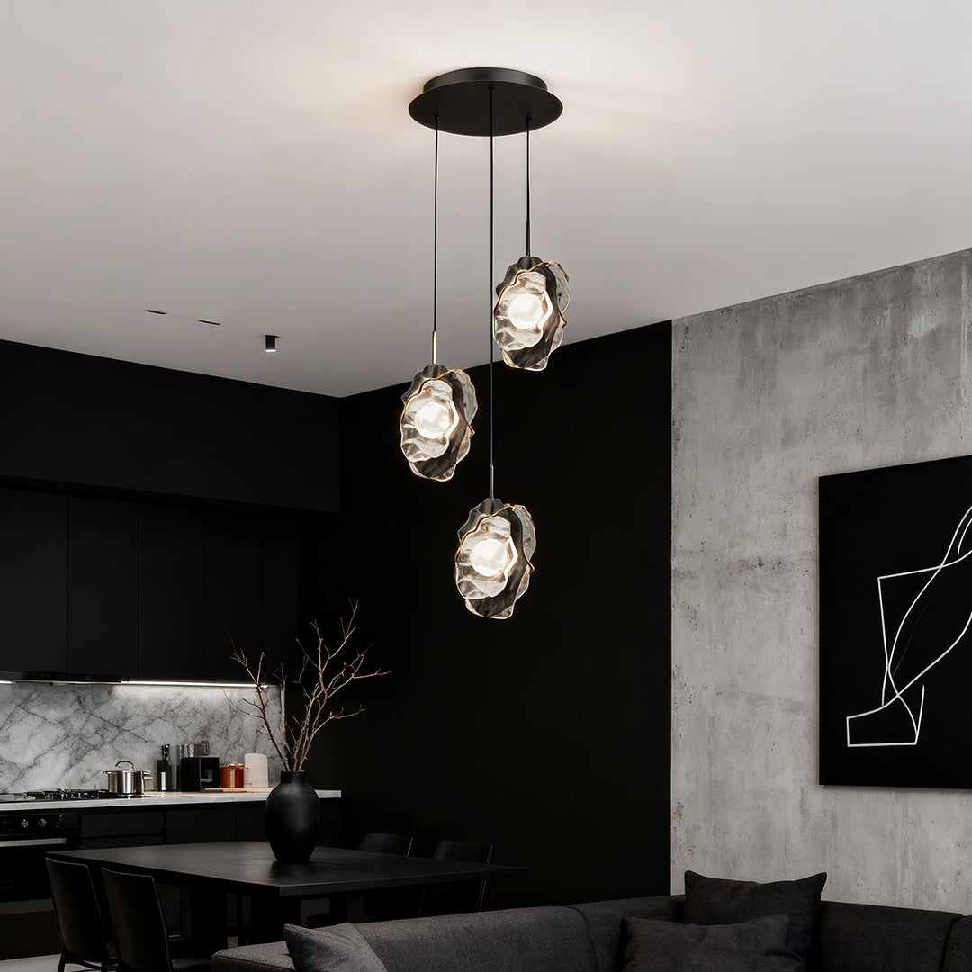 Lumina Glass Pendant Light – Minimalist Adjustable LED Ceiling Lamp
