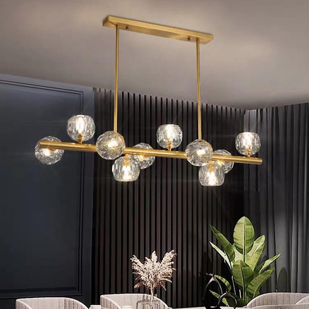 Aurelia Globe Crystal Chandelier in Gold — Modern LED Ceiling Light