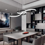 Ribbon LED Pendant Light – Modern Geometric Linear Chandelier