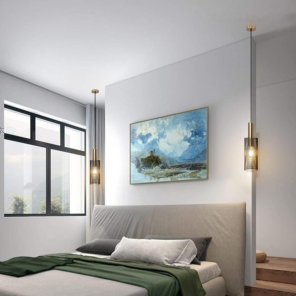 Modern Cylinder LED Pendant Light with Adjustable Cord for Dining and Bedroom