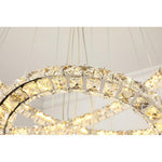 3 4 Light Led Tiered Chandelier Led Crystal Ring Hanging Pendant Light