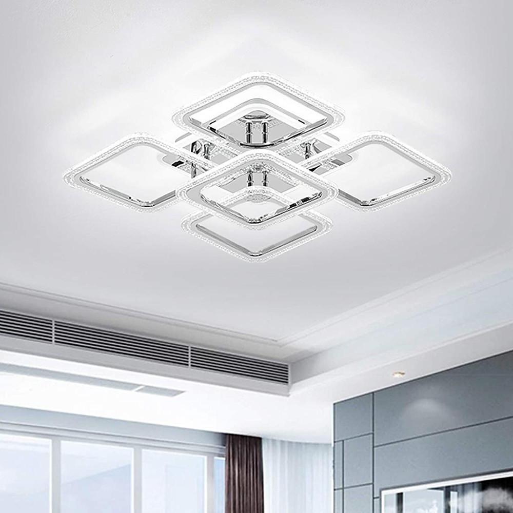 Lumina Square LED Flush Mount Ceiling Light – Modern Minimalist Ambient Illumination