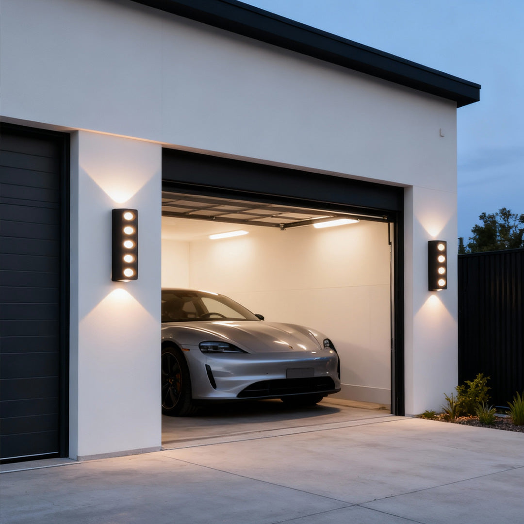Modern Outdoor Wall Sconce with Up-Down LED Illumination